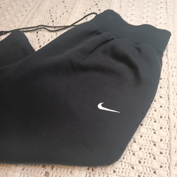 Nike Sportswear High-Rise‎ CROP Wide Leg Sweatpants Swoosh Drawstring Y2K Sports - Picture 1 of 10
